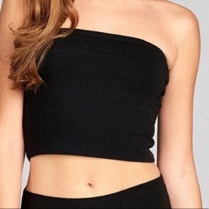 VS PINK Black Built-in Bra Tube Top